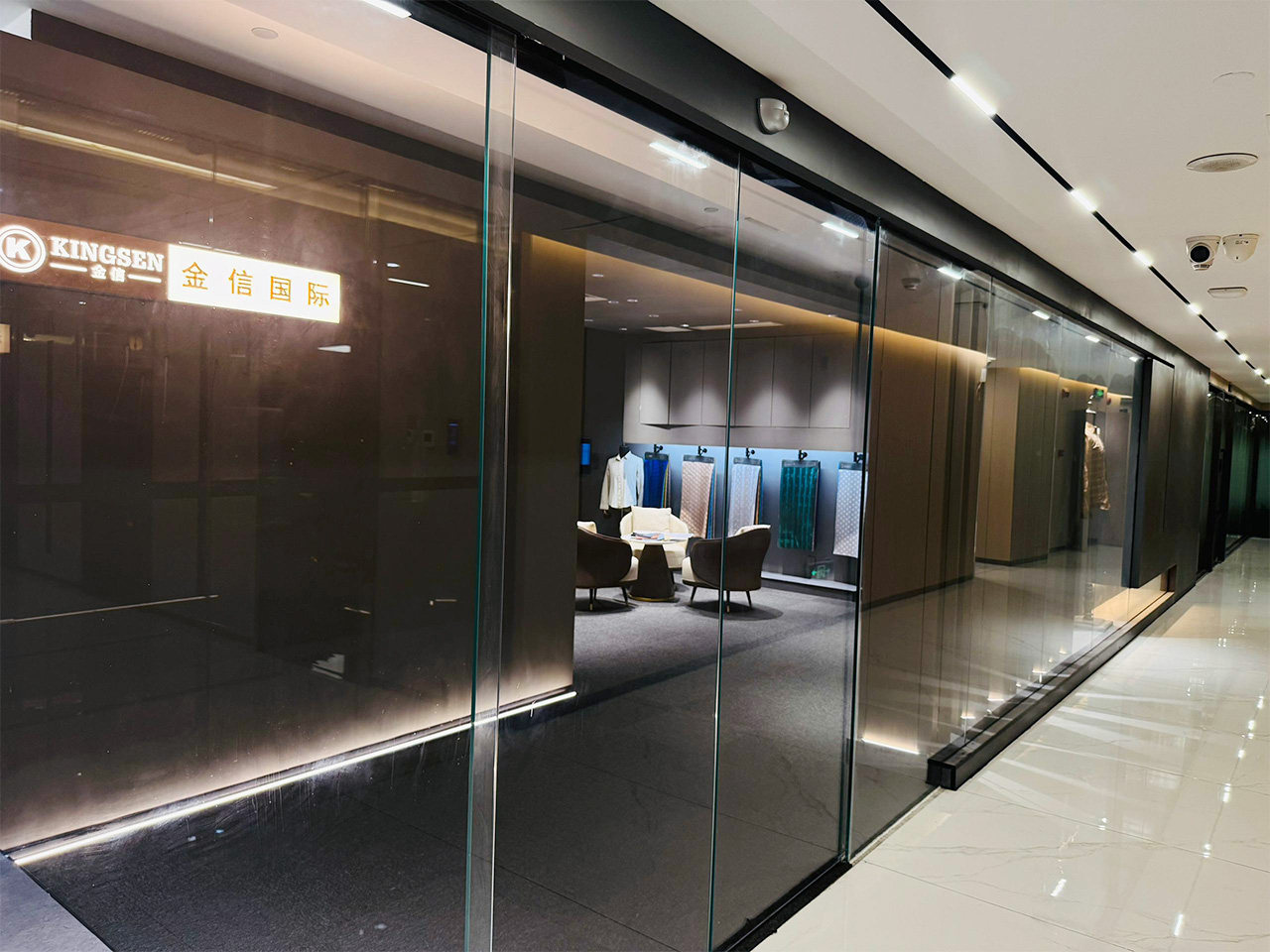 Kingsen International corporate office exterior showing modern textile company environment